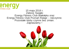 Zielone Świątki w Energy Fitness Club